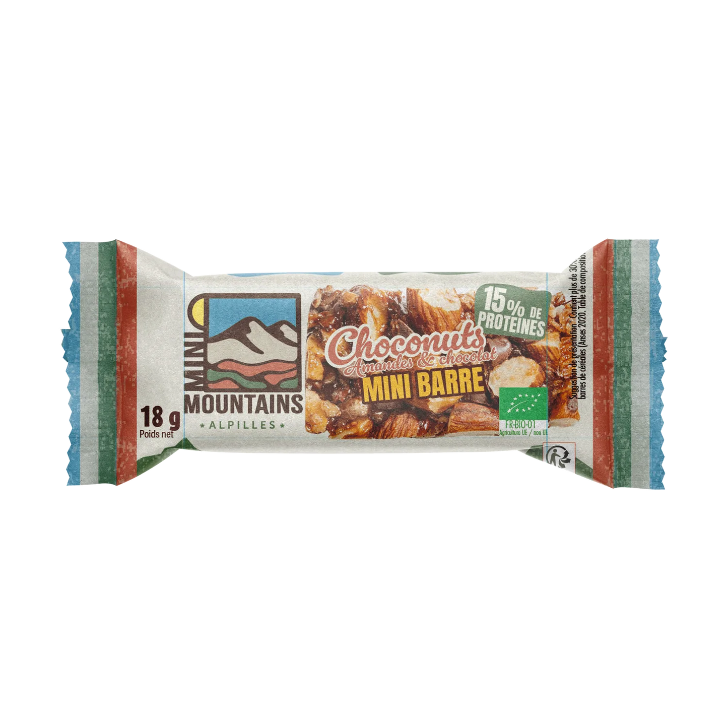 Mini barre protéine amandes et chocolat